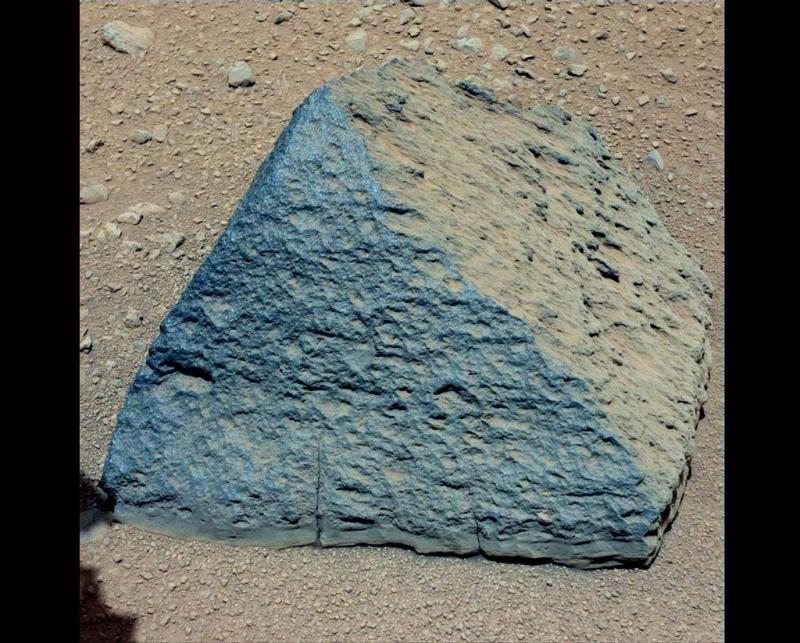 Unusual Mars Rock: Pyramid-Shaped Volcanic Rock Unlike Any Other Martian Igneous Rock Ever Found