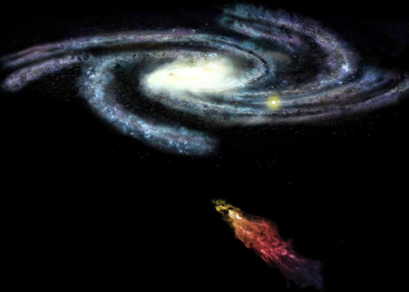 Magnetic 'Force Field' Shields Giant Gas Cloud During Collision With Milky Way