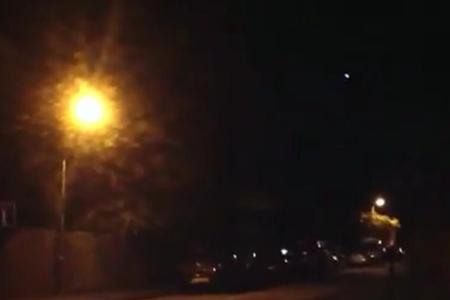 Silent UFO flies over Canterbury, England