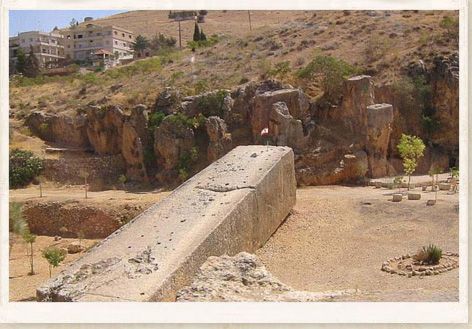 Located at Baalbek in Lebanon are the largest megalithic stones ever carved from the “living” rock of a quarry.