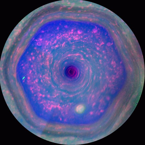 colorful view from NASA's Cassini mission