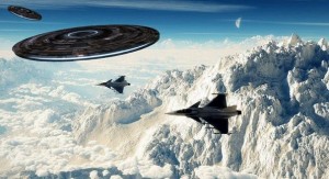 Fighter plane encounters UFO