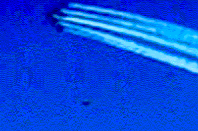 San Francisco -- Blue Angels acrobatic team with UFO on October 11, 2014