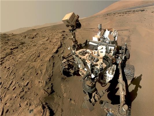 The rover Curiosity on the surface of Mars