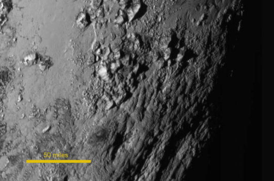 Surface of Pluto. Credit: NASA-JHUAPL-SwRI