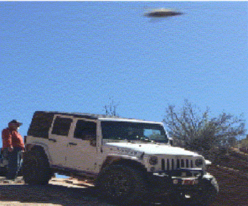 Disc over Moab, Utah Jeep rally on March 16, 2016