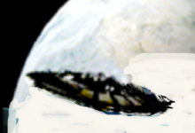 UFO Lifting off From Distant Planet