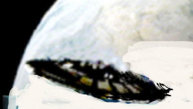 UFO Lifting off From Distant Planet