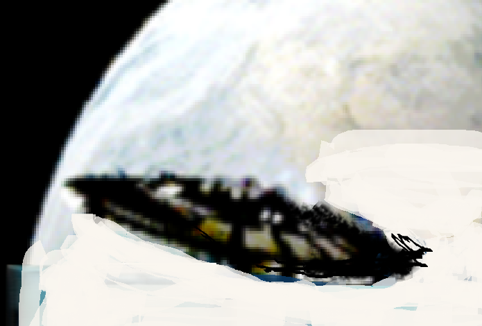 UFO Lifting off From Distant Planet